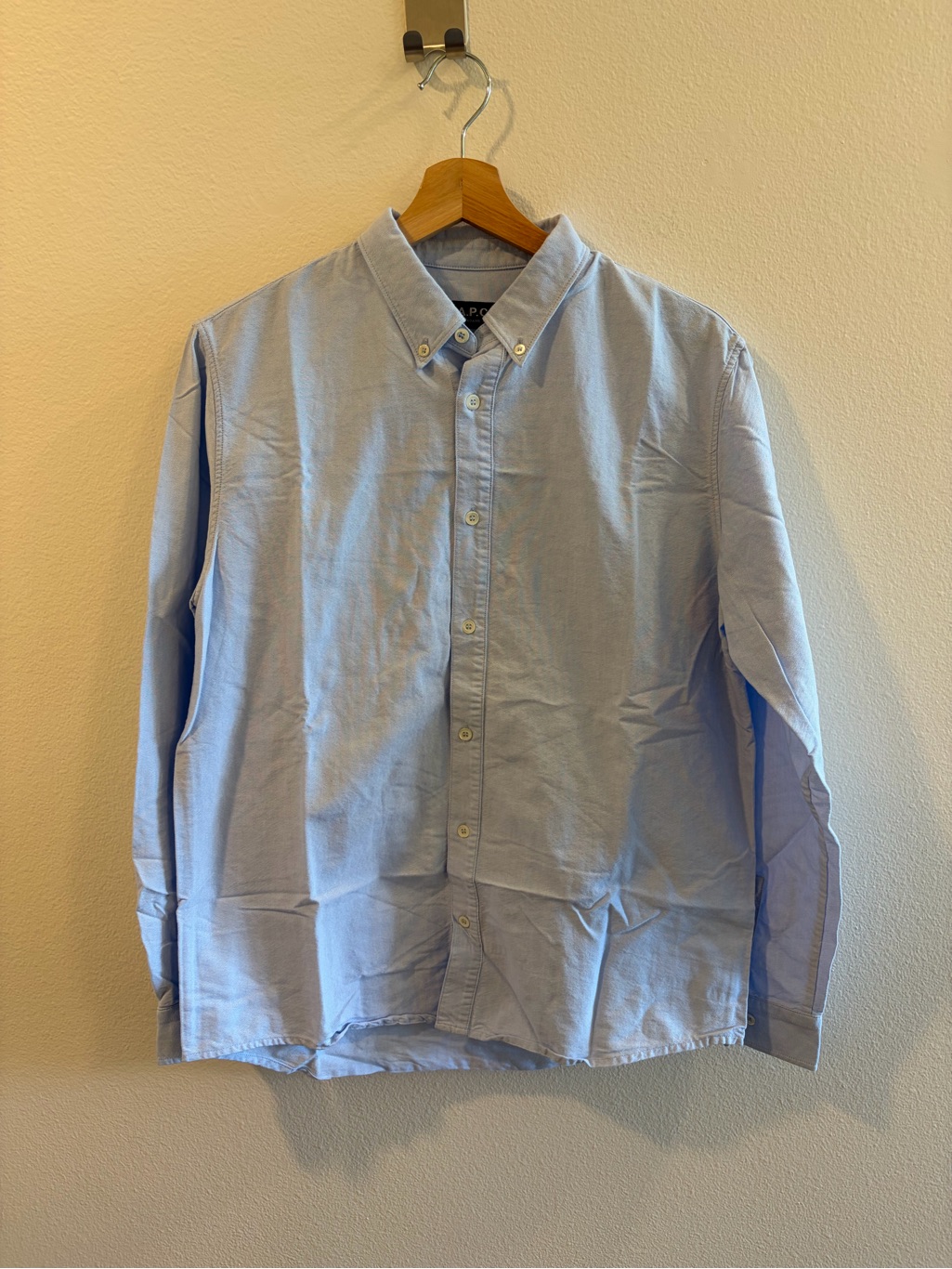 A.P.C. Light Blue Oxford Button-Down Shirt